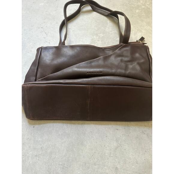 Bruno Rossi Brown Leather Shoulder Bag - Picture 8 of 16